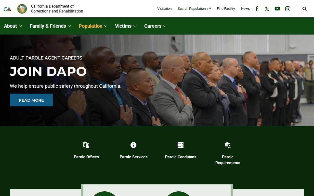 Yolo County parole and probation CDCR DAPO supervision page